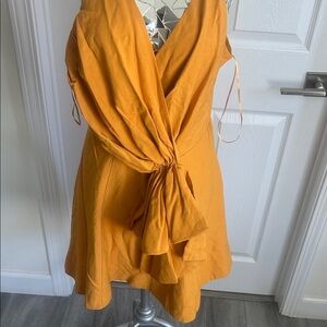 C/MEO Collective Meaningful Mustard Mini Dress